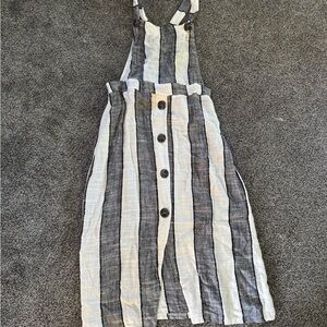 URBAN Romantics Black and White Striped Backless Dress